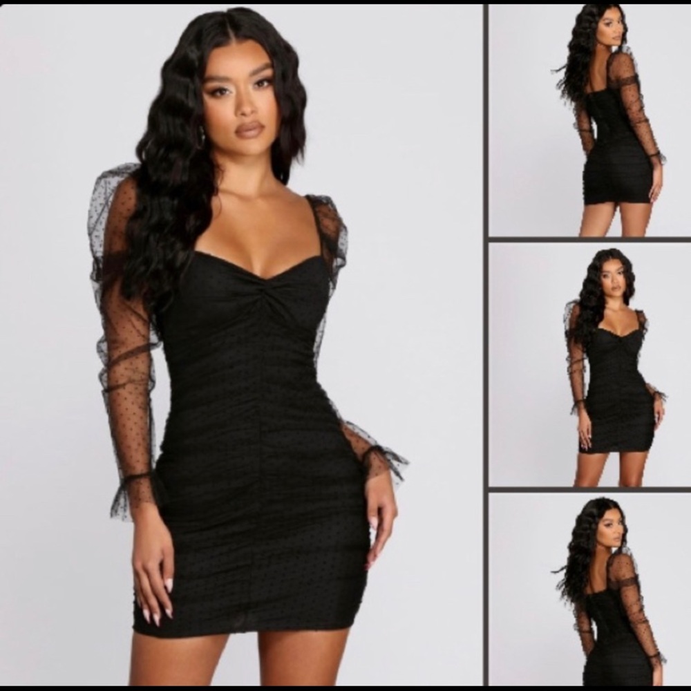 Puff sleeve dress